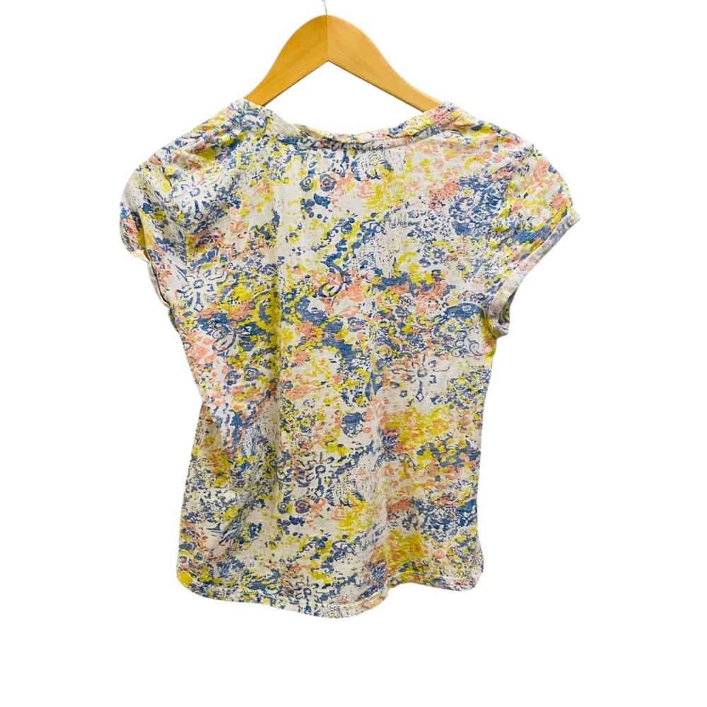 Anthropologie Pilcro Floral Splatter Tee shirt Cotton - Picture 2 of 5